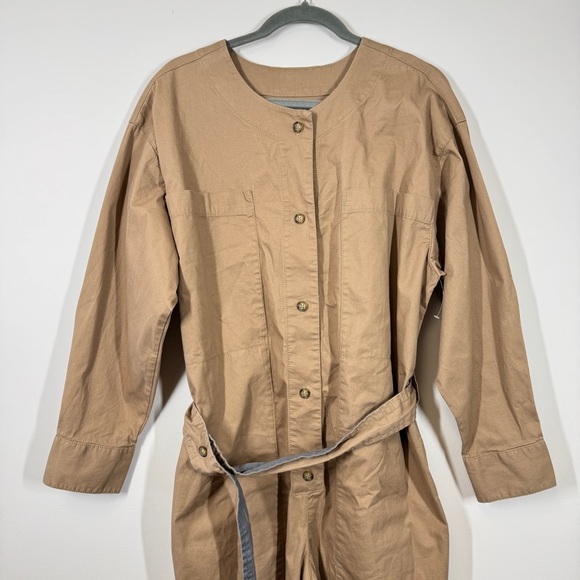 Abercrombie & Fitch Nicole Benefield Brown Utility Jumpsuit Size Large - Picture 3 of 15